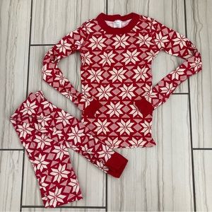 Hanna Andersson kids’ Scandi Snowflake pajamas size 10